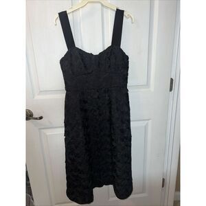 Jcrew Sleeveless Sweetheart Midi Dress in‎ Lace Black Lined Size 4